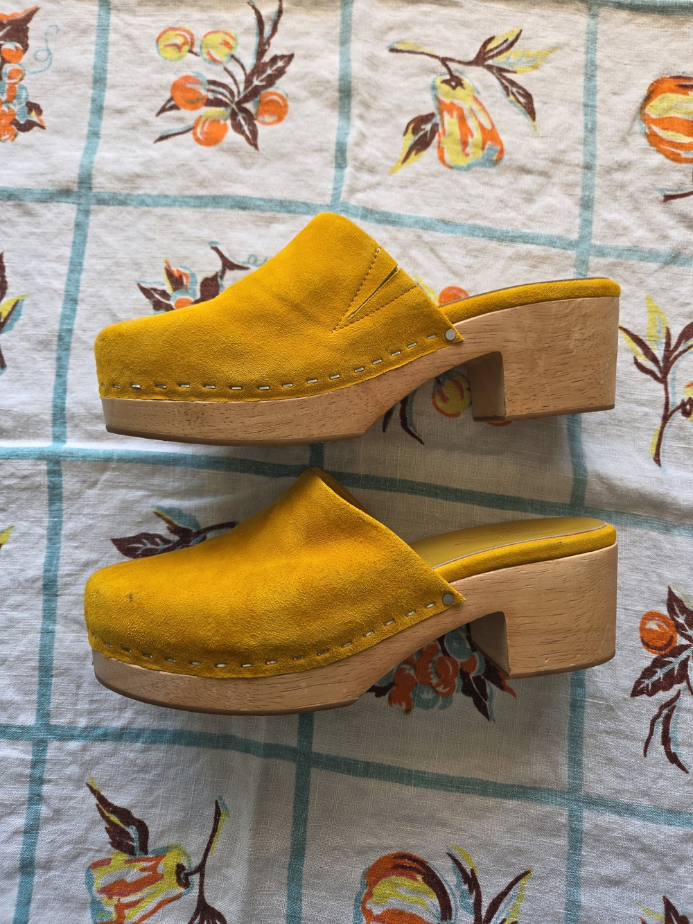Charlotte Stone Martino Suede Wooden Clog - Picture 4 of 10